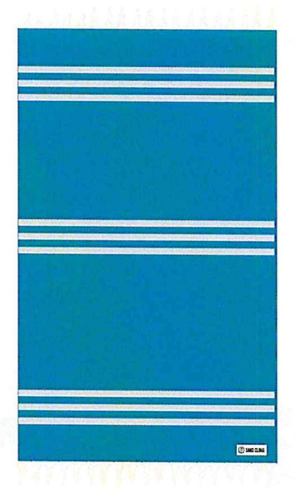 Sand Cloud Dark Teal Triple Stripe Dobby Towel