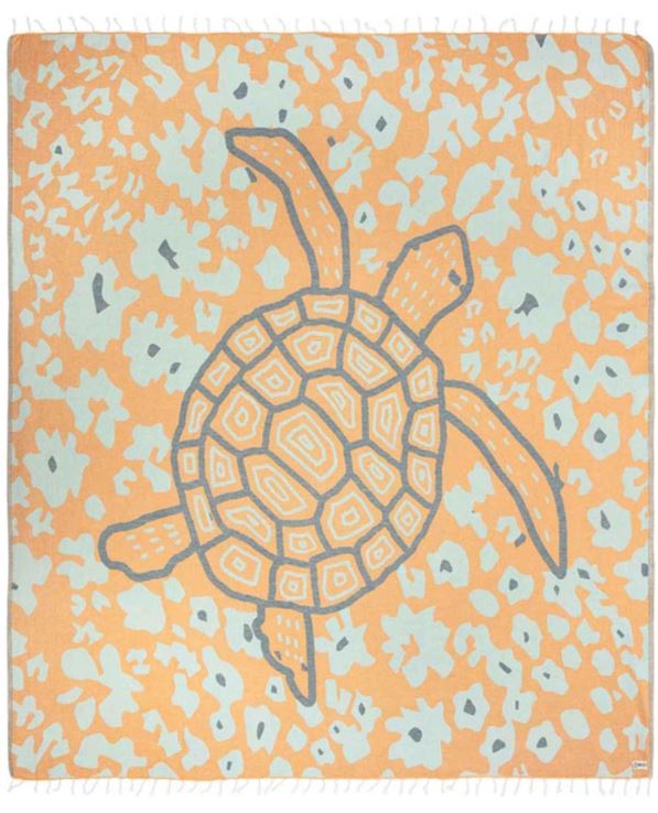 Sand Cloud Honu Turtle XL Beach Towel WSU24TOW005ORGX