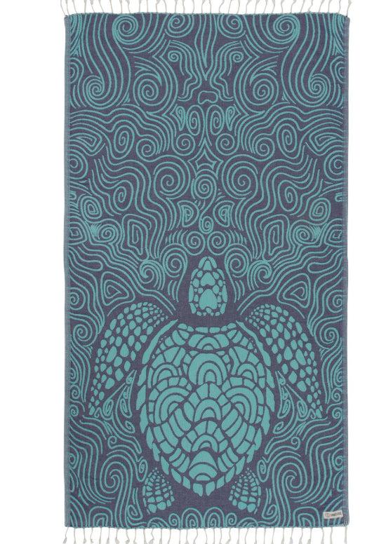 Sand Cloud Mint Swirl Turtle Towel WSFTOW124MNTRG