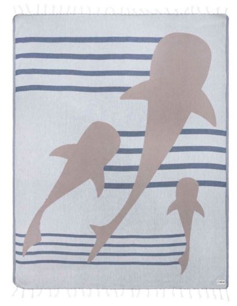 Sand Cloud Multi Color Mako 51 x 67 inches Large Beach Towel WSF22TOW006MLTL