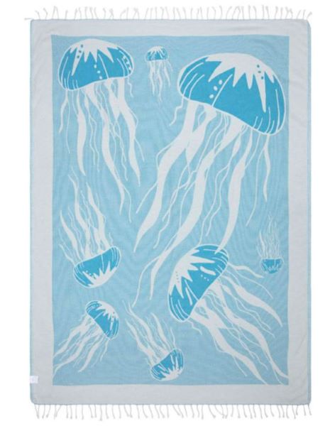Sand Cloud Natural Jellyfish 51 X 67 Large Beach Towel WSF22TOW032NATL