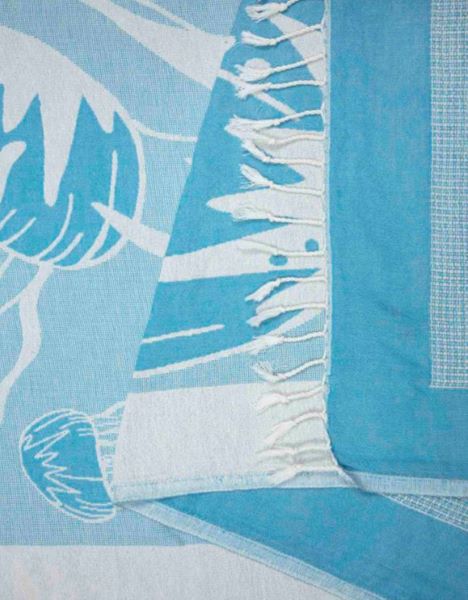 Sand Cloud Natural Jellyfish 51 X 67 Large Beach Towel WSF22TOW032NATL