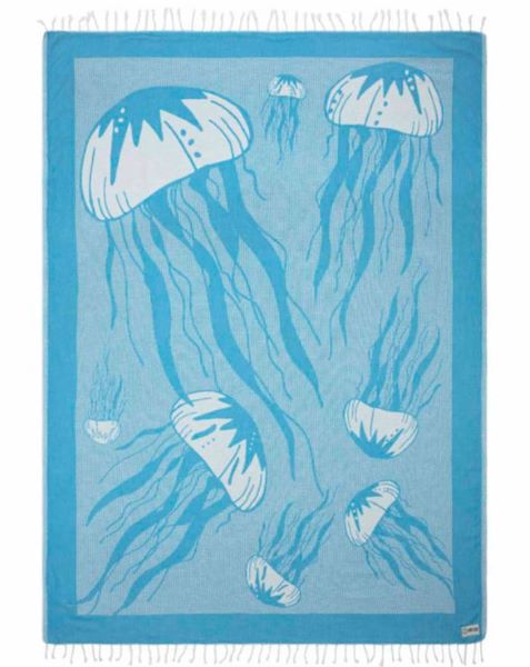 Sand Cloud Natural Jellyfish 51 x 67 Large Beach Towel WSF22TOW032NATL