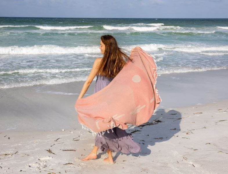 Sand Cloud Natural Jupiter 37 X 65 Inches Beach Towel WSS22TOW011NATR