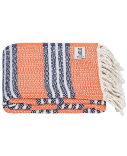 Sand Cloud Neon Orange Ego Stripe 37 X 63 Inches Beach Towel WSU22TOW001NOGR