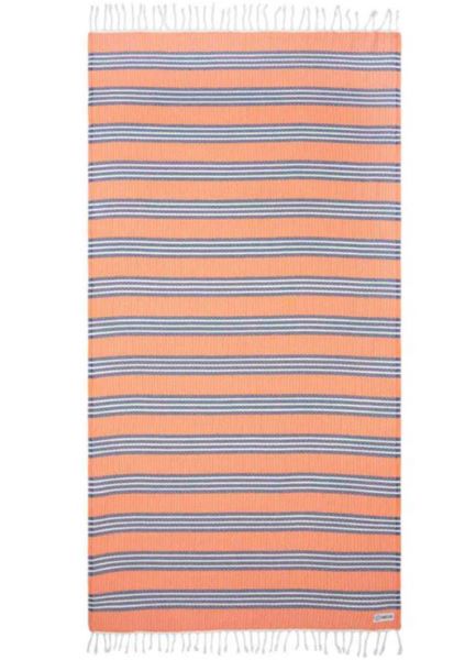 Sand Cloud Neon Orange Ego Stripe 37 x 63 inches Beach Towel WSU22TOW001NOGR