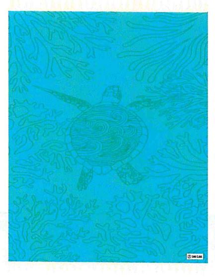 Sand Cloud Turquoise Sea Turtle Reef XL Towel