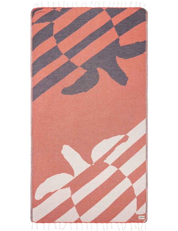 Sand Cloud Turtle Shadow Beach Towel WSU24TOW010REDR