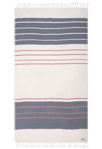 Sand Cloud Zimmer Stripe- Dobby Zipper Pocket Beach Towel WSU23TOW012NATR