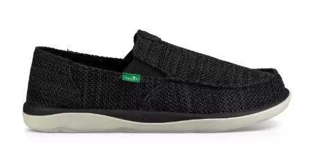 Sanuk Black Vegasbond Tripper Mesh Mens Sidewalk Surfer Comfort Shoes 1091409