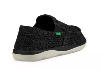 Sanuk Black Vegasbond Tripper Mesh Mens Sidewalk Surfer Comfort Shoes 1091409