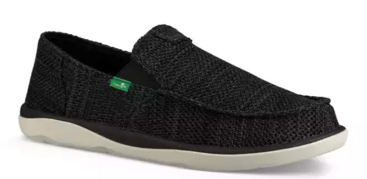 Sanuk Black Vegasbond Tripper Mesh Mens Sidewalk Surfer Comfort Shoes 1091409