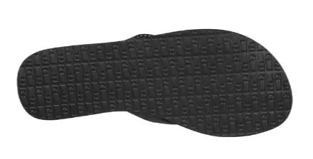 Sanuk Black Yoga Chakra Womens Flip Flops SWS10577