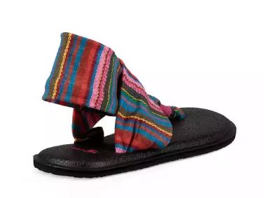 Sanuk Cabaret Kauai Blanket Yoga Sling Burst Prints Kids Sandals 1090935Y-CKBL