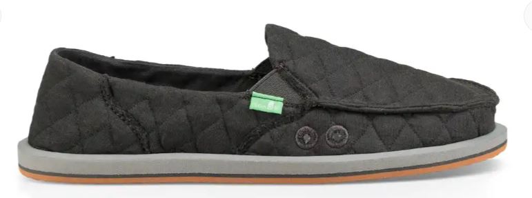 Sanuk Dark Charcoal Donna Quilt Womens Sidewalk Surfers 1105056