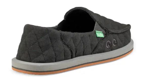 Sanuk Dark Charcoal Donna Quilt Womens Sidewalk Surfers 1105056