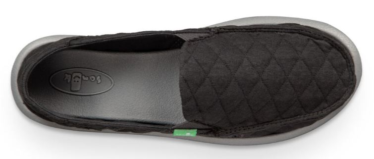 Sanuk Dark Charcoal Donna Quilt Womens Sidewalk Surfers 1105056