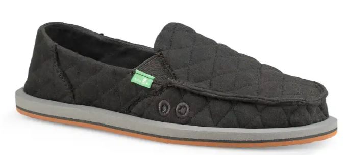 Sanuk Dark Charcoal Donna Quilt Womens Sidewalk Surfers 1105056