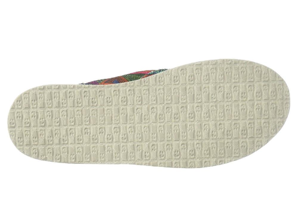 Sanuk Donna Multicolor Geo Stripes Loafer Flat Comfort Casual Womens Shoes 1020251-MGST