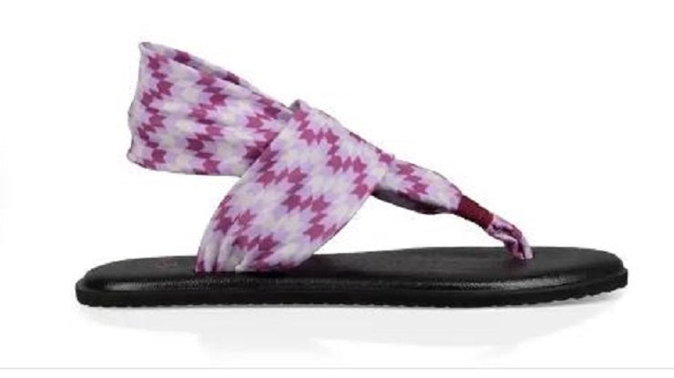 Sanuk Red Rock Chevron Pink/Purple Lil Yoga Girls Sling 2 Prints 1102493Y