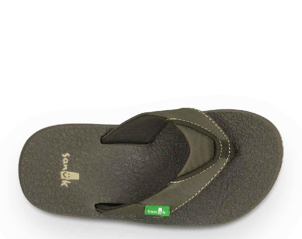 Sanuk Root Bear Cozy Brown Kids Flip Fliop SBS2914-BRN