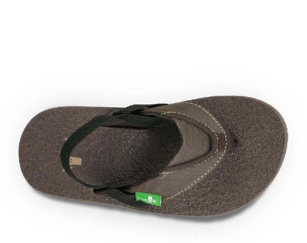 Sanuk Root Bear Cozy Sling Brown Kids Sandals SBS2914T-Brn