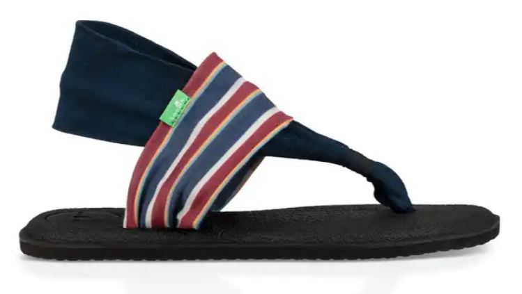 Sanuk Sand Harbor Navy Yoga Sling 2 Prints Womens Comfort Sandals 1100697