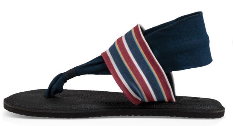 Sanuk Sand Harbor Navy Yoga Sling 2 Prints Womens Comfort Sandals 1100697