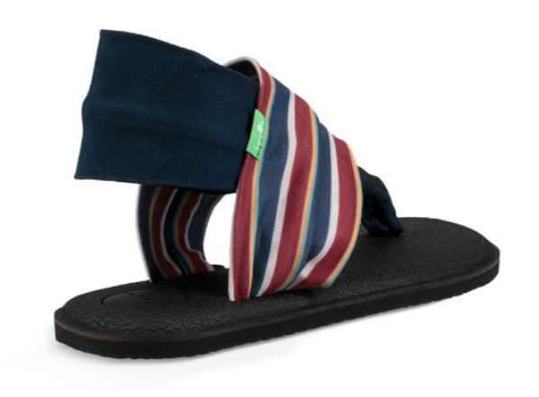 Sanuk Sand Harbor Navy Yoga Sling 2 Prints Womens Comfort Sandals 1100697