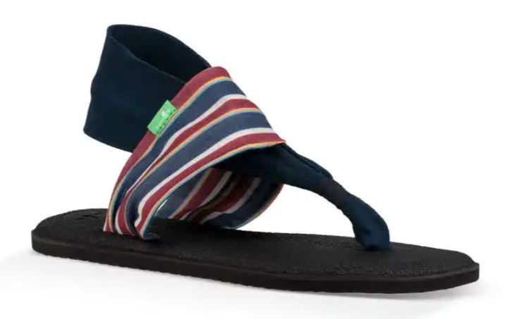 Sanuk Sand Harbor Navy Yoga Sling 2 Prints Womens Comfort Sandals 1100697
