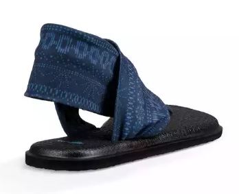 Sanuk Yoga Sling Blue Heaven Shibori Stripes Comfort Womens Sandals 1019795-BHSST