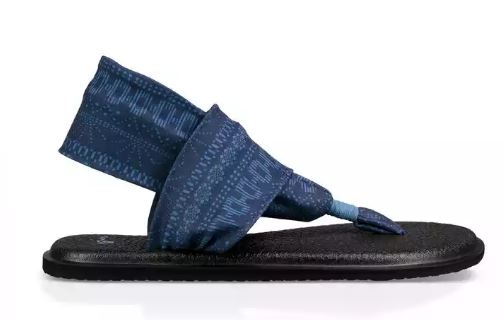 Sanuk Yoga Sling Blue Heaven Shibori Stripes Comfort Womens Sandals 1019795-BHSST