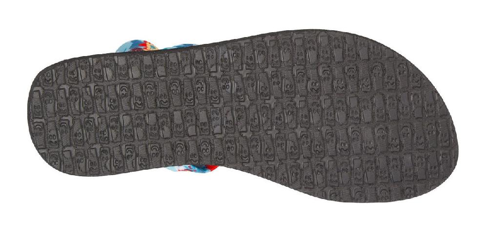 Sanuk Yoga Sling Burst Black Multi Canvas Kids Sandal 1016505Y-AWFL