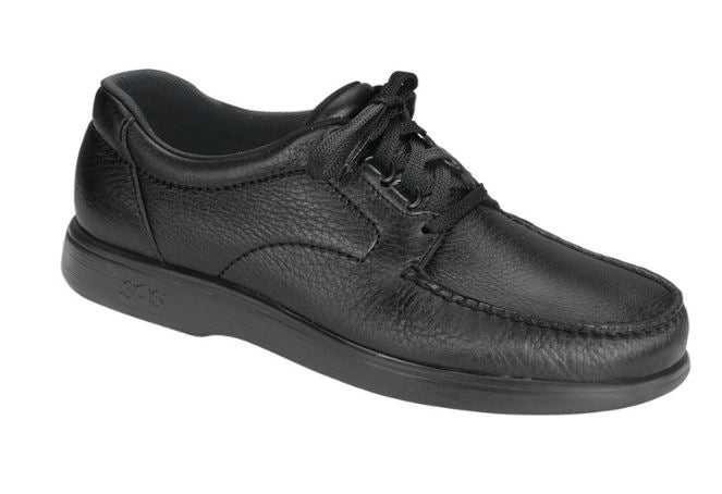 SAS BOUT TIME Black Leather Mens Comfort BOUT TIME BLACK