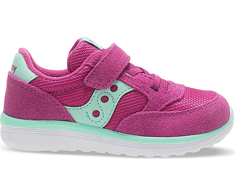 Saucony Baby Jazz Lite Sneaker Turquoise Velcro Closure Kids Shoes