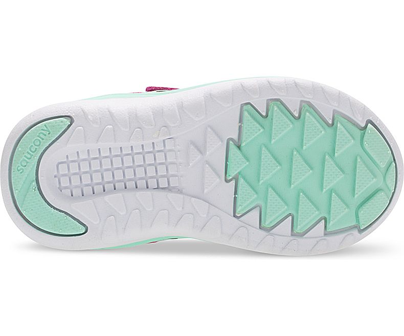 Saucony Baby Jazz Lite Sneaker Turquoise Velcro Closure Kids Shoes