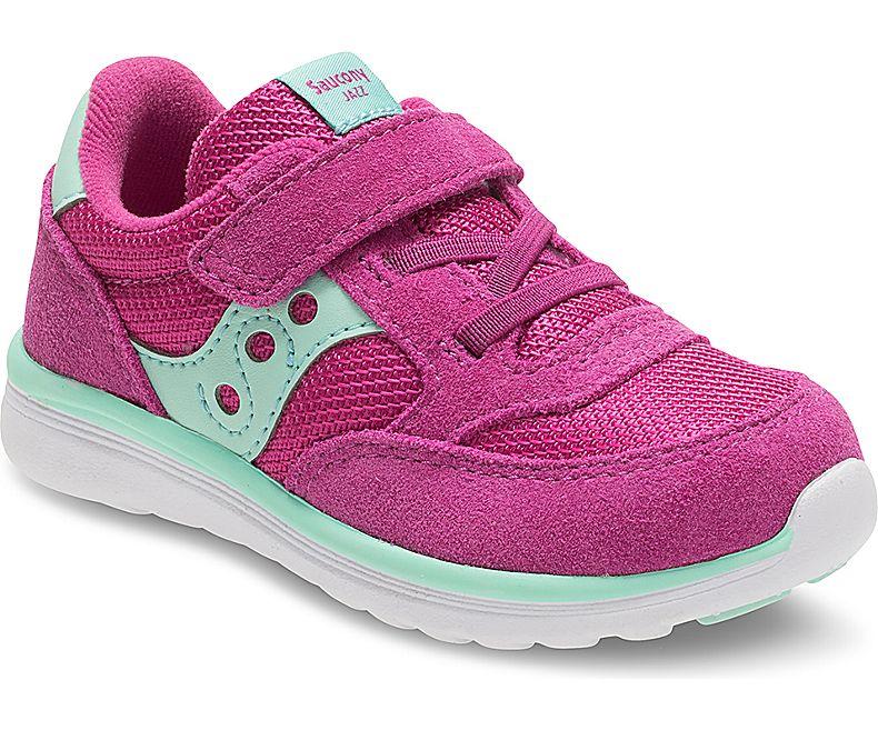 Saucony Baby Jazz Lite Sneaker Turquoise Velcro Closure Kids Shoes