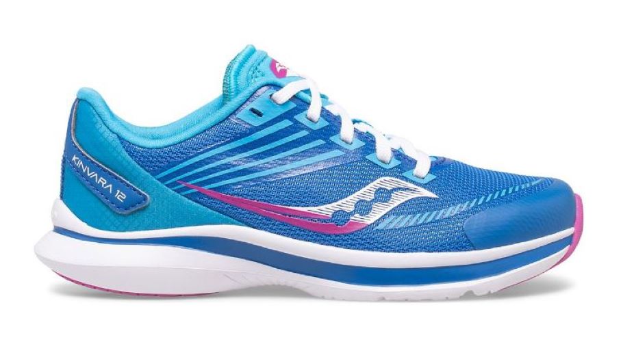 Saucony Blue and Pink Big Kids Girls Kinvara 12 Sneaker SK165077