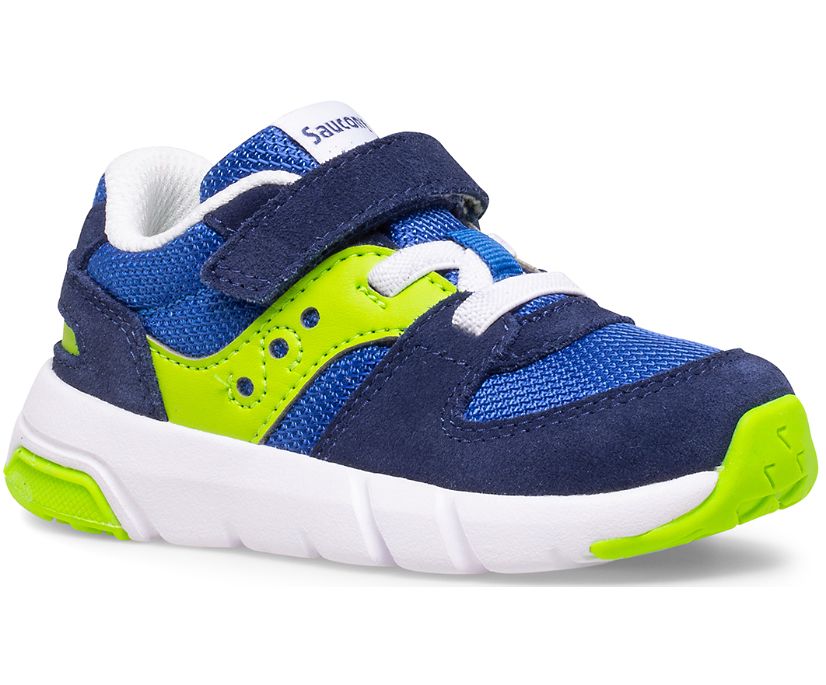 Saucony Blue With Green Little Kid's Jazz Lite 2.0 Sneaker SL265027