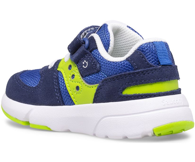 Saucony Blue With Green Little Kid's Jazz Lite 2.0 Sneaker SL265027