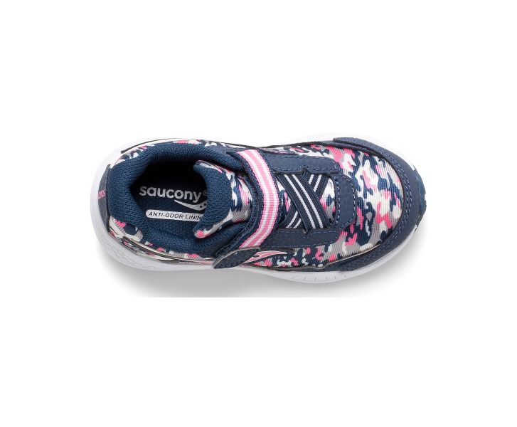 Saucony Navy And Pink With Camo Little Kid's Ride 10 Jr. Running Sneakers SL165085
