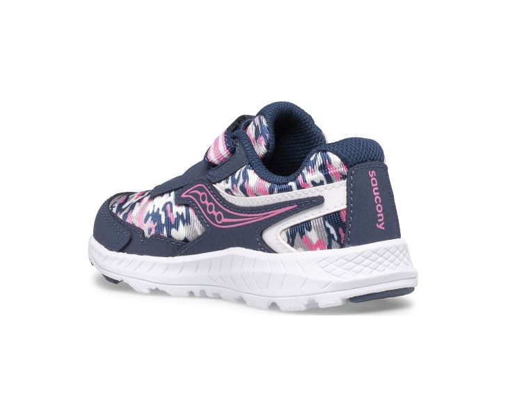 Saucony Navy And Pink With Camo Little Kid's Ride 10 Jr. Running Sneakers SL165085