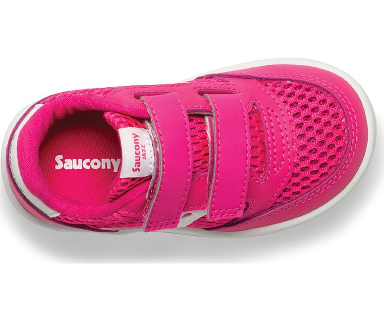 Saucony Pink/White Little Kids Baby Jazz Court Sneakers SL161251