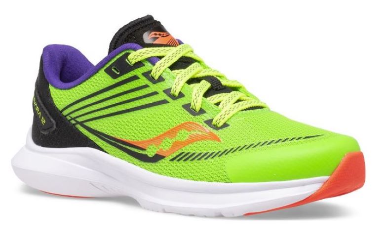 Saucony ViZi Green Purple And Orange Big Kids Kinvara 12 Sneaker SK265363