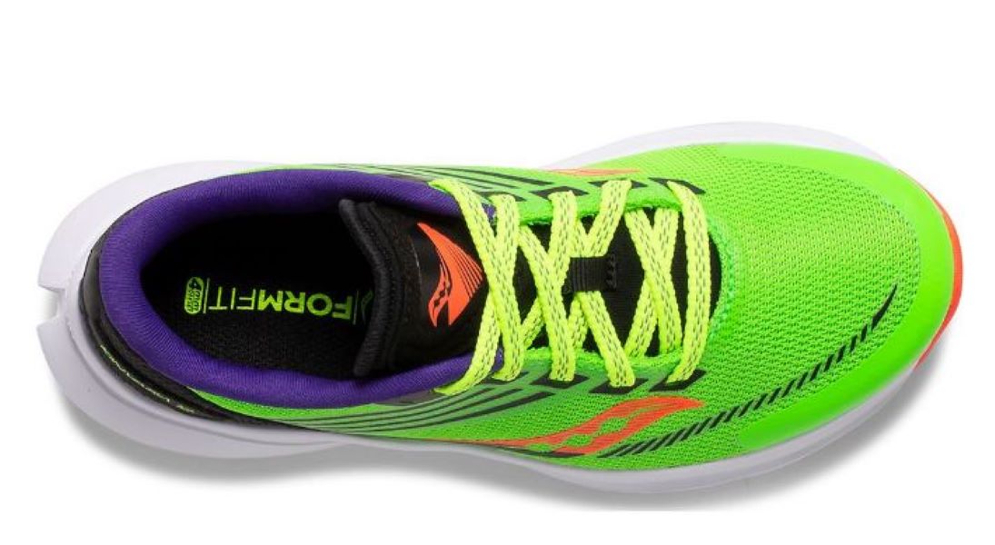 Saucony ViZi Green Purple And Orange Big Kids Kinvara 12 Sneaker SK265363