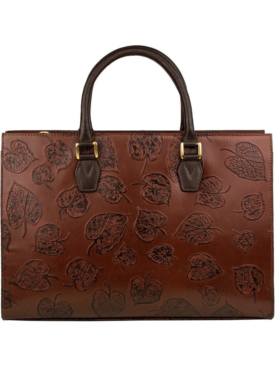 Scull Brown Embossed Leather Bag B169 ****Online Only
