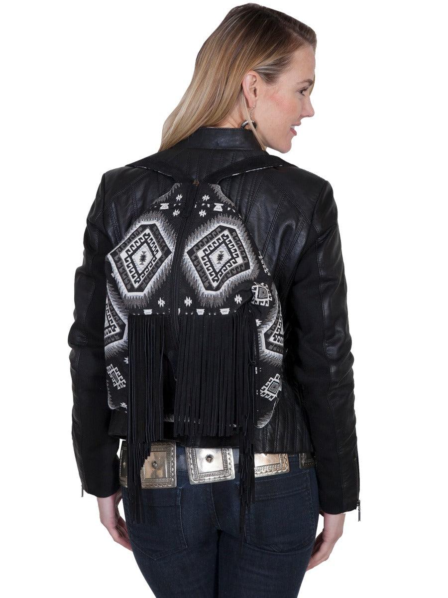 Scully Aztec print and suede fringe Backpack B158 *** Online Only