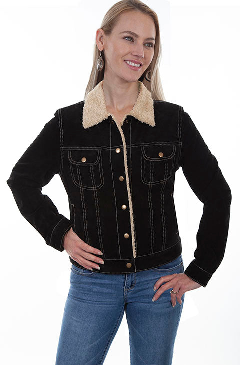 Scully Black Boar Suede Womens Jean Jacket **ONLINE ONLY** L1019