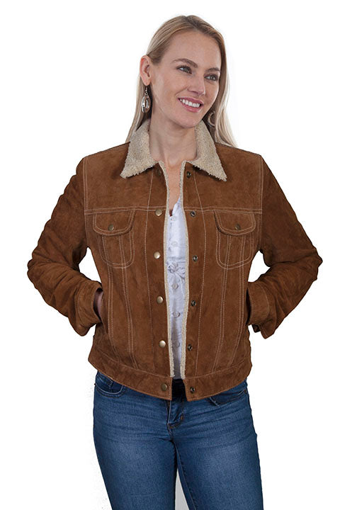 Scully Cinnamon Boar Suede Womens Jean Jacket **ONLINE ONLY** L1019