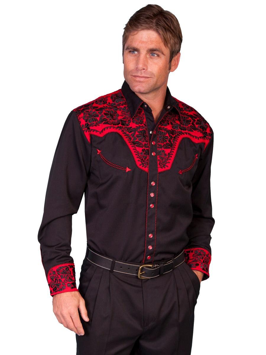 Scully Floral Tooled Embroidered Snap Front Shirt P634 TOM ****Online Only